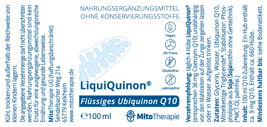 LiquiQuinon® – flüssiges Ubiquinon – Coenzym Q10