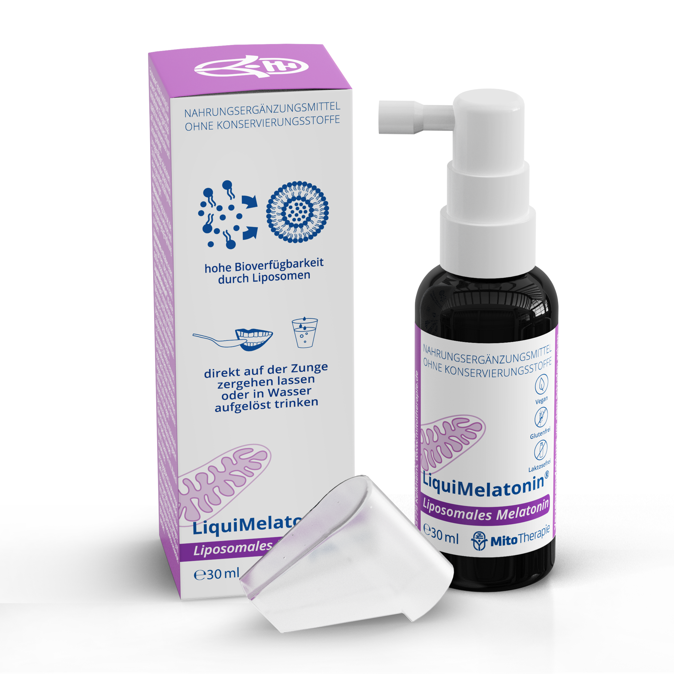 LiquiMelatonin® – liposomales Einschlafspray – vegan, 30 ml für 180 Anwendungen