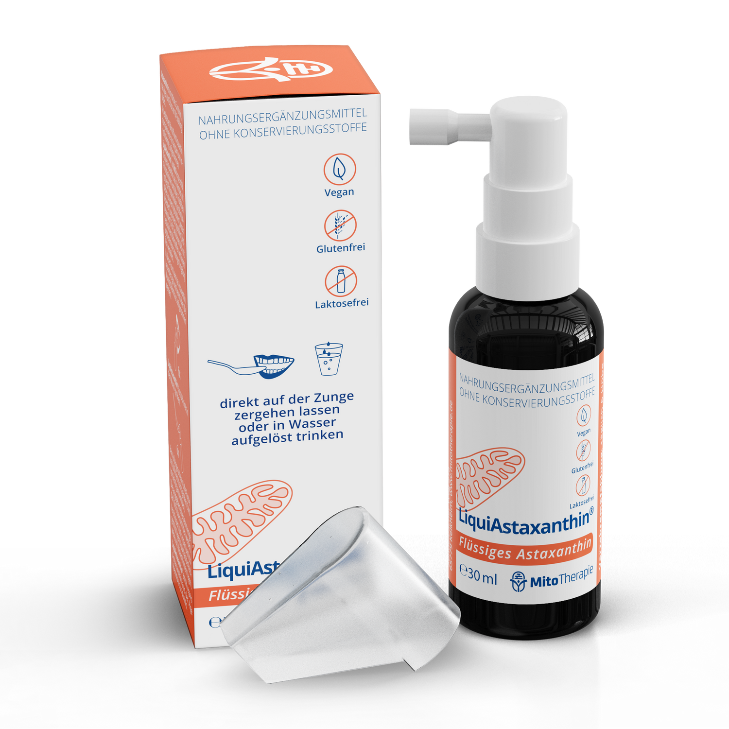LiquiAstaxanthin® – flüssiges Astaxanthin aus Algen – vegan, höchste Bioverfügbarkeit – 30 ml