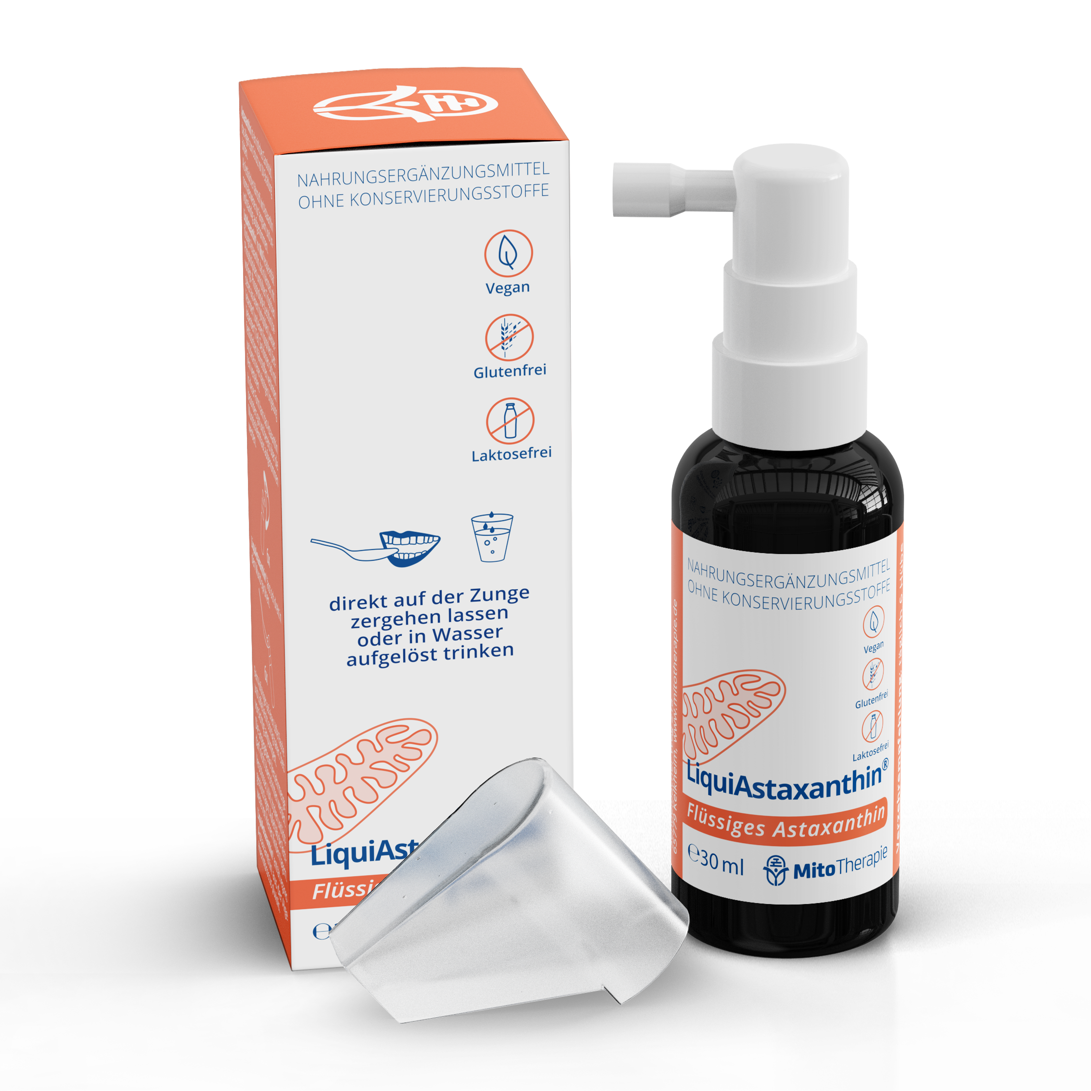 LiquiAstaxanthin® – flüssiges Astaxanthin aus Algen – vegan, höchste Bioverfügbarkeit – 30 ml