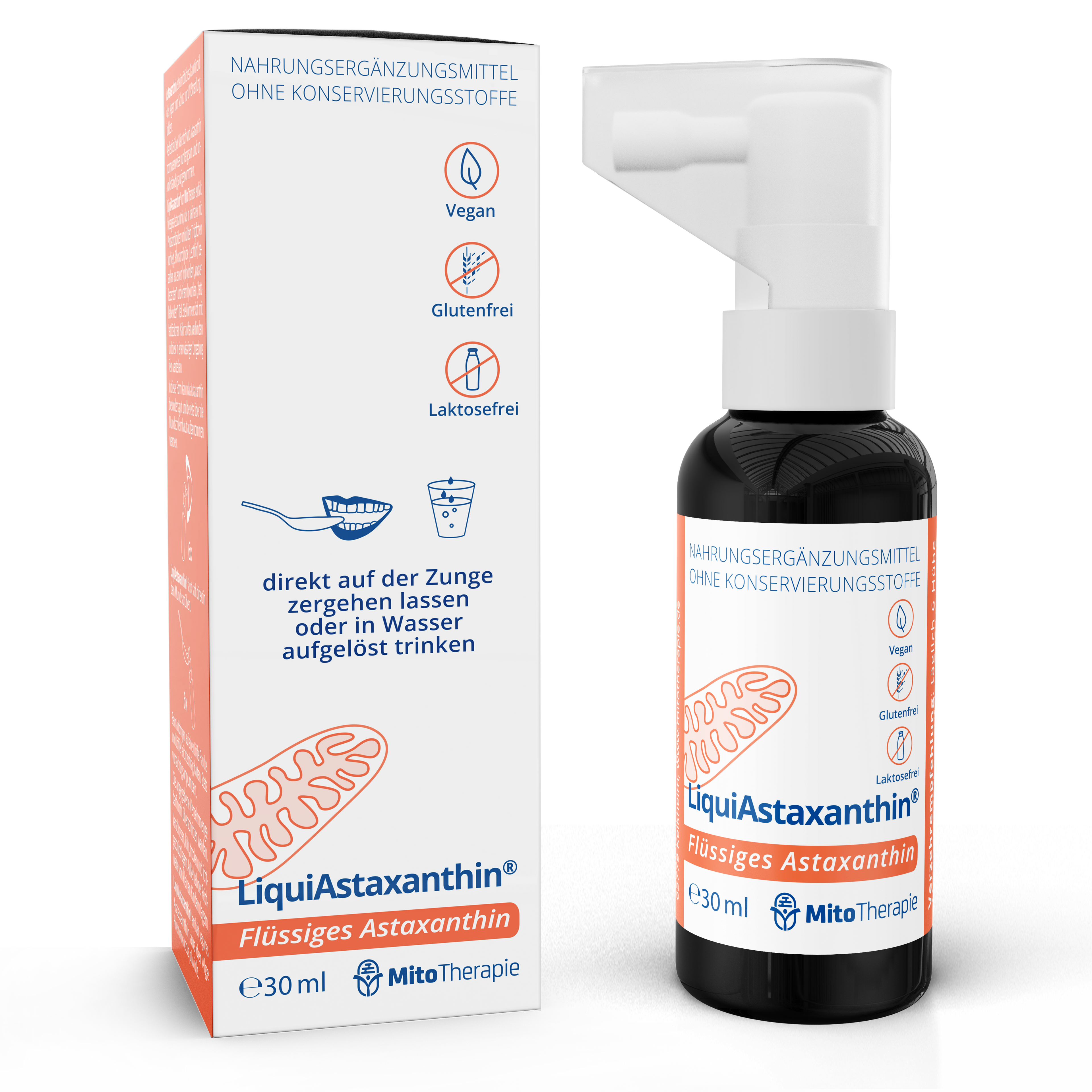 LiquiAstaxanthin® – flüssiges Astaxanthin aus Algen – vegan, höchste Bioverfügbarkeit – 30 ml