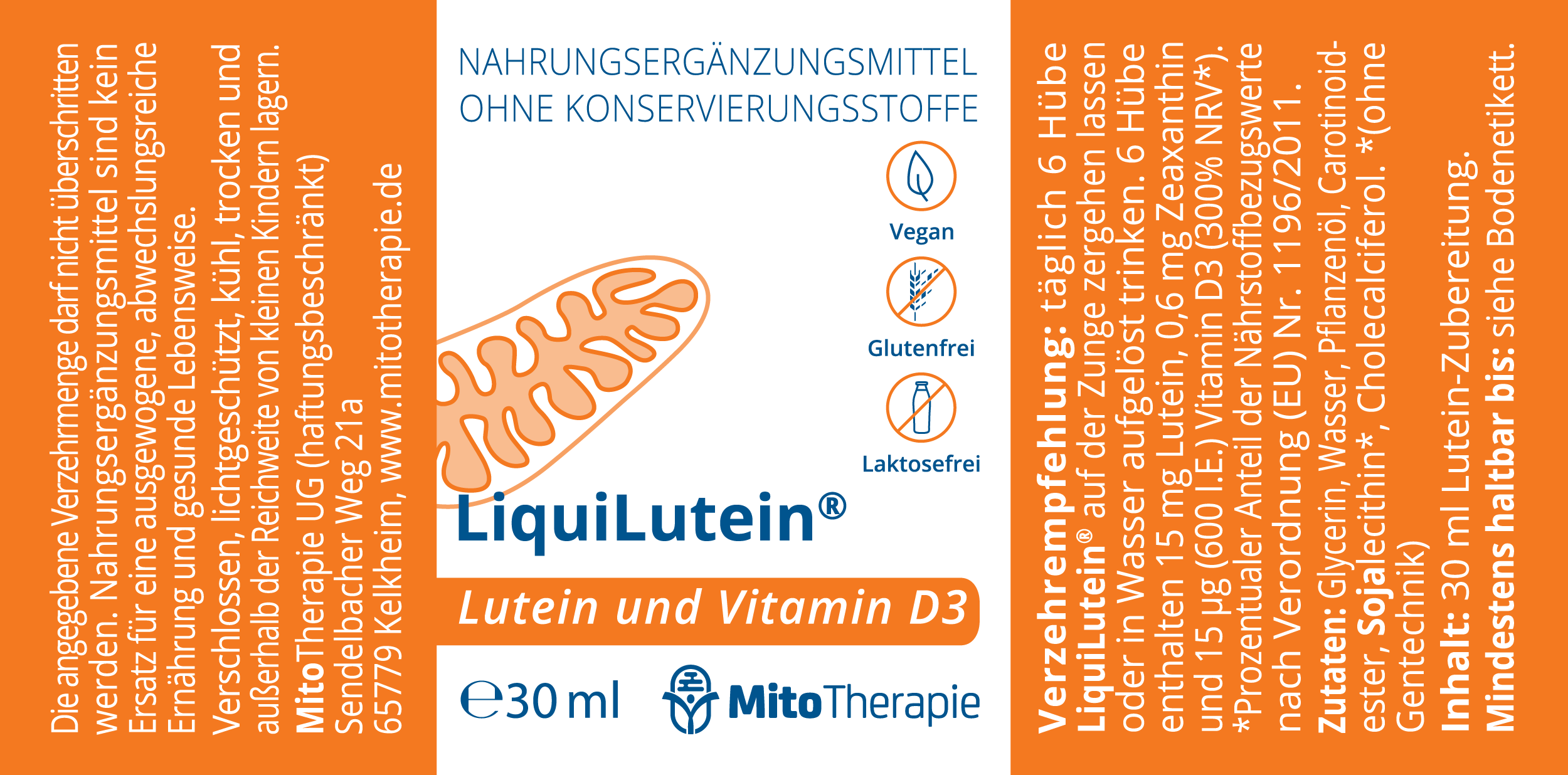 LiquiLutein® - luteína líquida - vegana, máxima biodisponibilidad - 30 ml