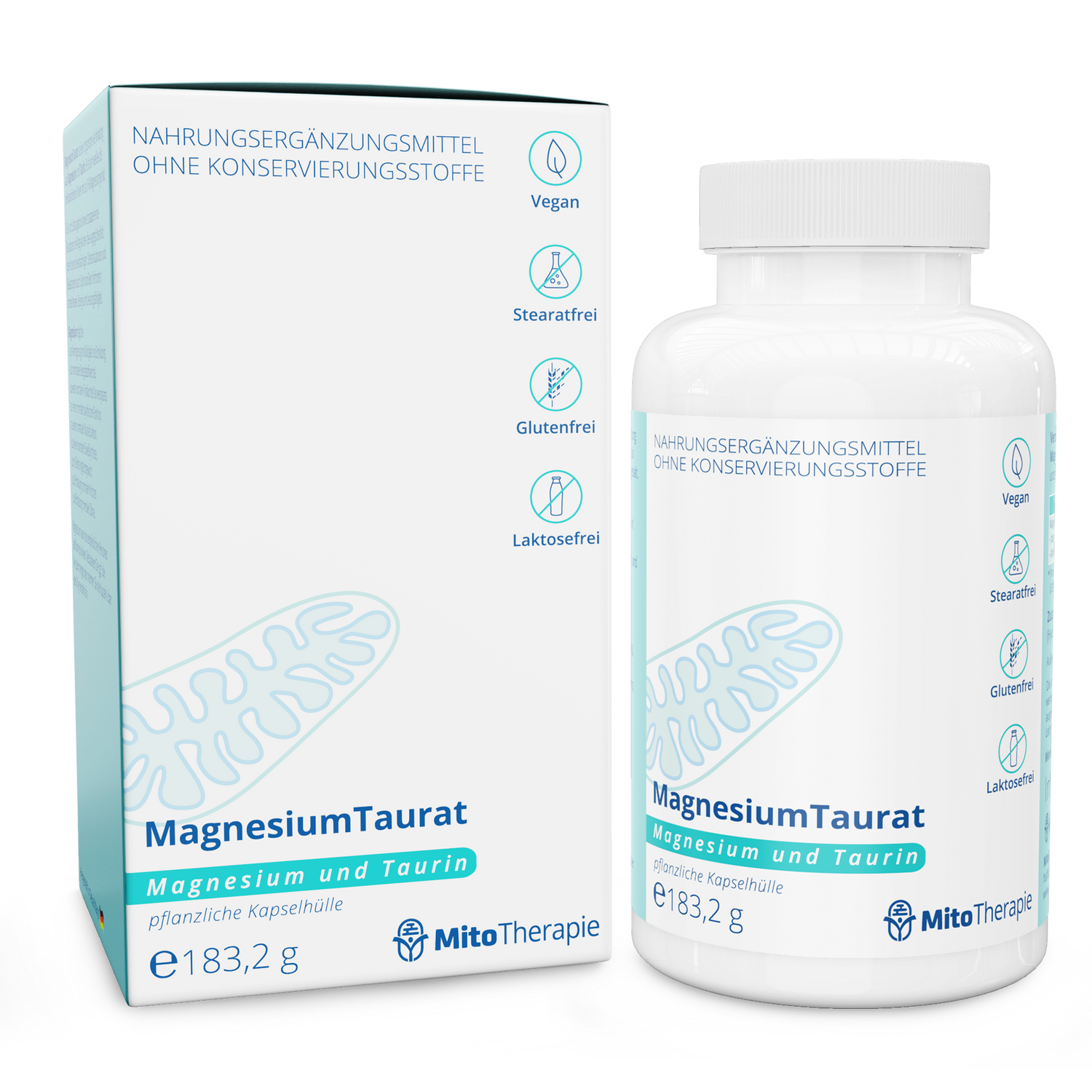 MagnesiumTaurat – das Zwei in einem Magnesium - 180 vegane Kapseln mit je 900 mg