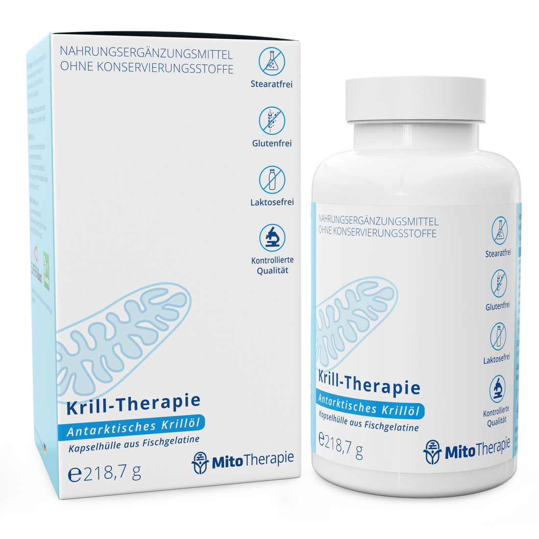 Krill-Therapie – Antarktisches Krillöl – 270 Kapseln mit Omega-3-Fettsäuren, Phospholipiden, Cholin und Astaxanthin – aus nachhaltiger Fischerei