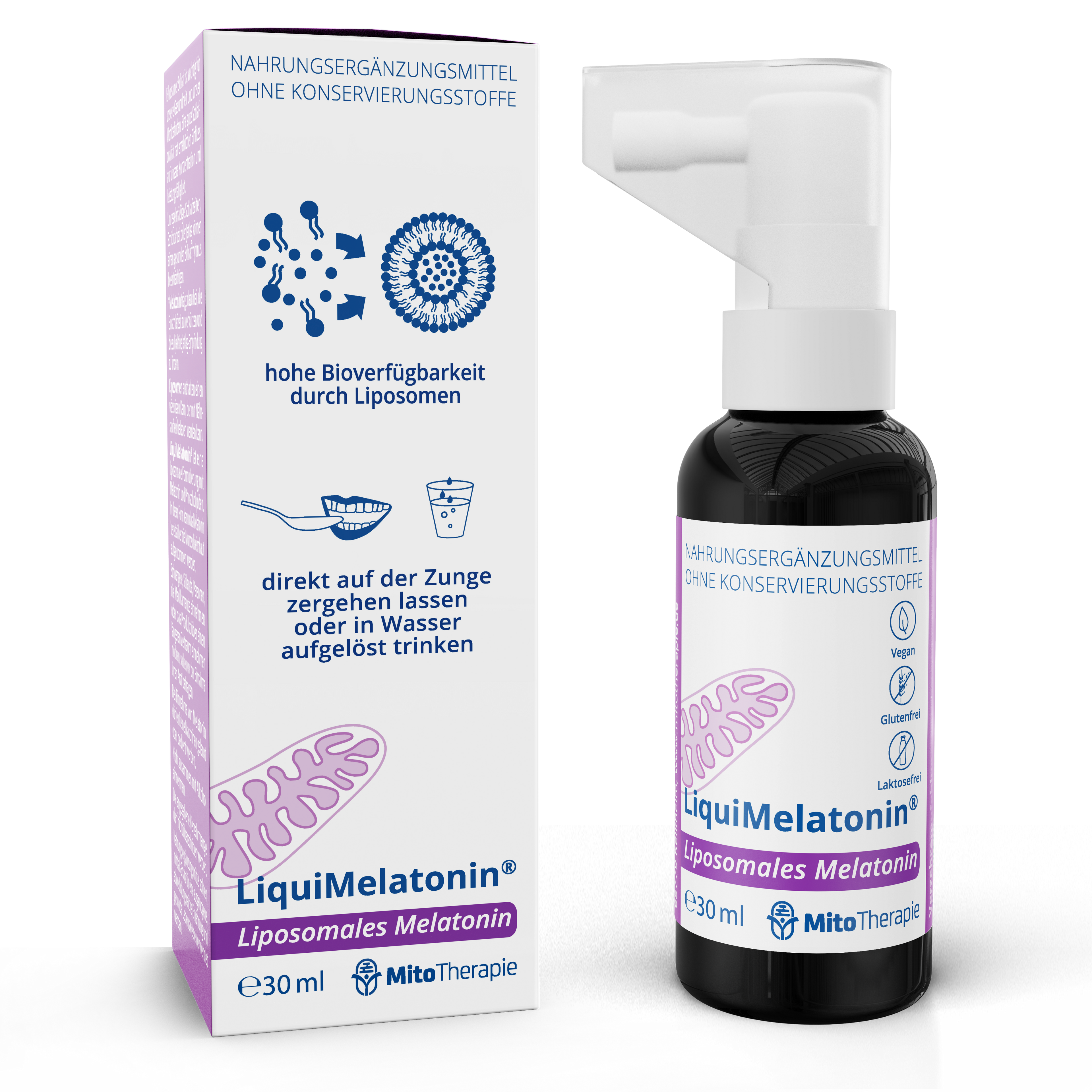 LiquiMelatonin® – liposomales Einschlafspray – vegan, 30 ml für 180 Anwendungen